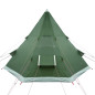 Tente de camping tipi 4 personnes vert imperméable