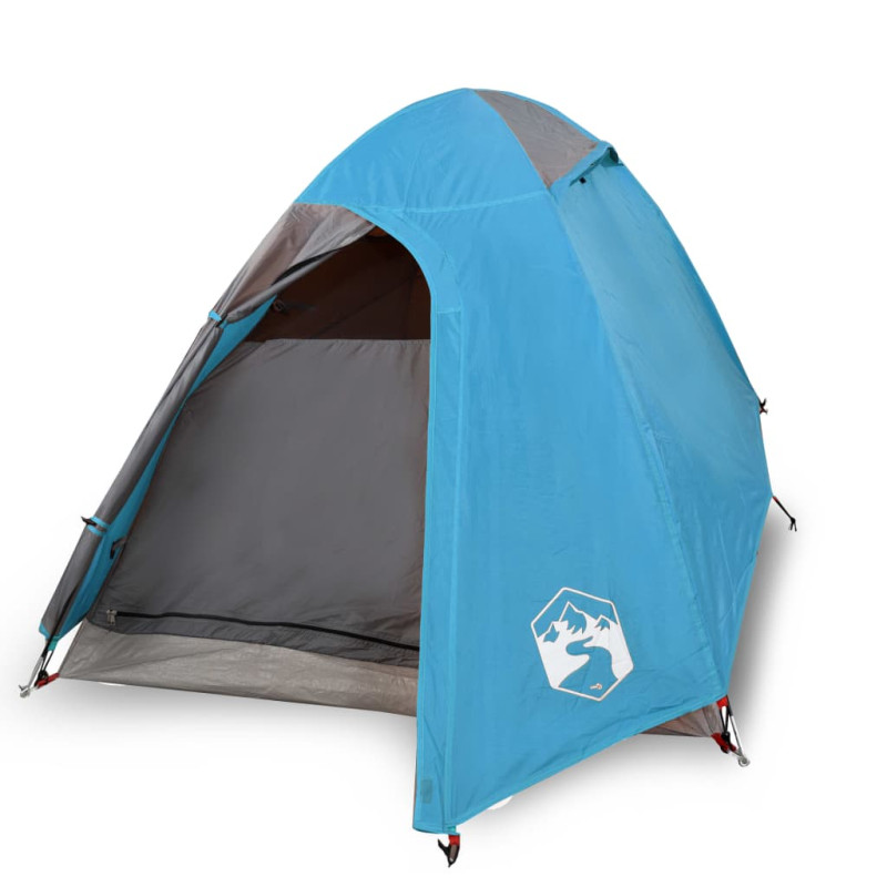 Tente de camping à dôme 2 personne bleu imperméable