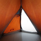 Tente de camping à dôme 2 personnes gris et orange imperméable