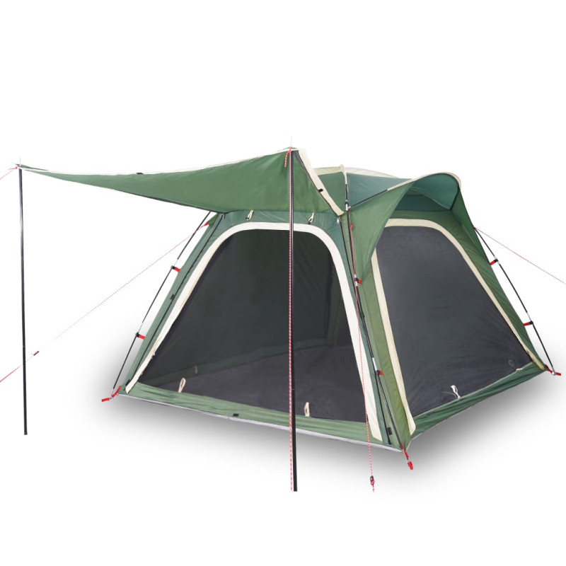 Tente de camping 4 personnes vert libération rapide imperméable