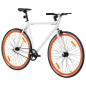 Vélo à pignon fixe blanc et orange 700c 51 cm