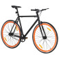 Vélo à pignon fixe noir et orange 700c 55 cm