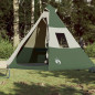 Tente de camping tipi 7 personnes vert imperméable