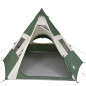 Tente de camping tipi 7 personnes vert imperméable