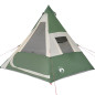 Tente de camping tipi 7 personnes vert imperméable