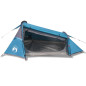 Tente de camping tunnel 2 personnes bleu imperméable