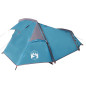 Tente de camping tunnel 2 personnes bleu imperméable