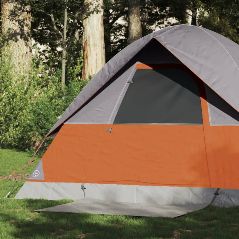 Tente de camping à dôme 2 personnes orange imperméable