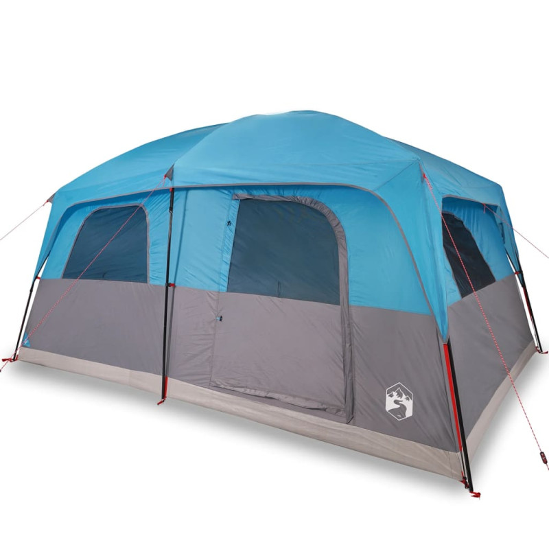 Tente de cabine familiale 10 personnes bleu imperméable