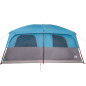 Tente de cabine familiale 10 personnes bleu imperméable