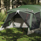 Tente de camping avec porche 4 personnes vert imperméable