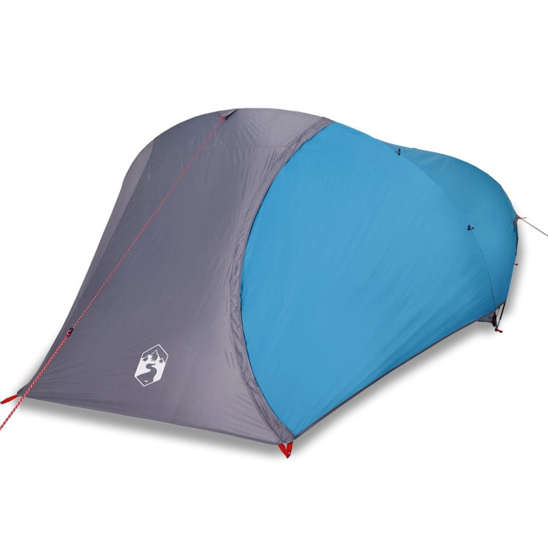 Tente de camping à dôme 4 personnes bleu imperméable