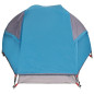 Tente de camping à dôme 1 personne bleu imperméable