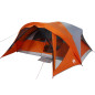 Tente de cabine familiale 6 personnes gris orange imperméable