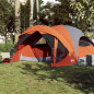 Tente de cabine familiale 6 personnes gris orange imperméable