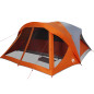 Tente de cabine familiale 6 personnes gris orange imperméable