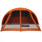 Tente de cabine familiale 6 personnes gris orange imperméable