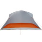 Tente de cabine familiale 6 personnes gris orange imperméable