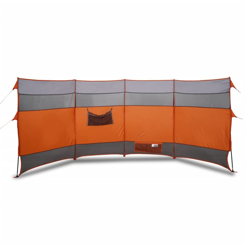 Brise vent de camping orange 366x152x152 cm imperméable