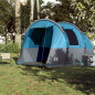 Tente de camping tunnel 4 personnes bleu imperméable