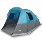 Tente de camping tunnel 4 personnes bleu imperméable