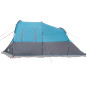 Tente de camping tunnel 4 personnes bleu imperméable