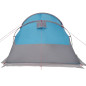 Tente de camping tunnel 4 personnes bleu imperméable