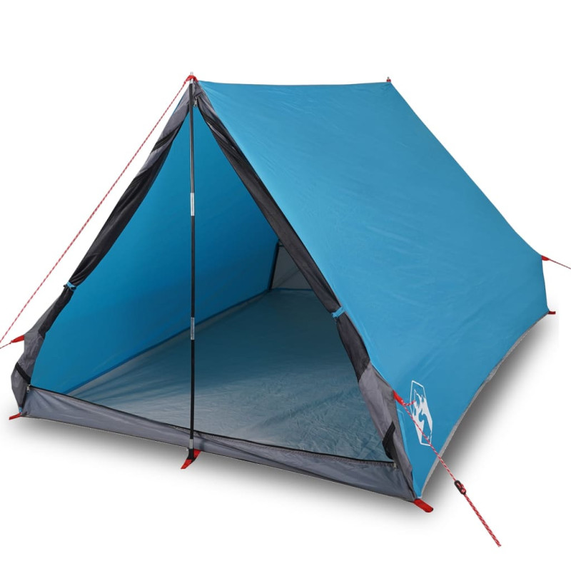 Tente de camping en forme de A 2 personnes bleu imperméable