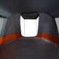 Tente de camping tunnel 4 personnes gris et orange imperméable