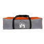 Tente de camping tunnel 4 personnes gris et orange imperméable