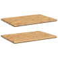 Tapis de bain 2 pcs 70x50 cm bambou