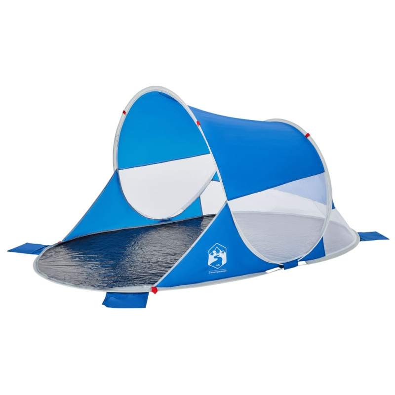 Tente de plage bleu azuré escamotable imperméable