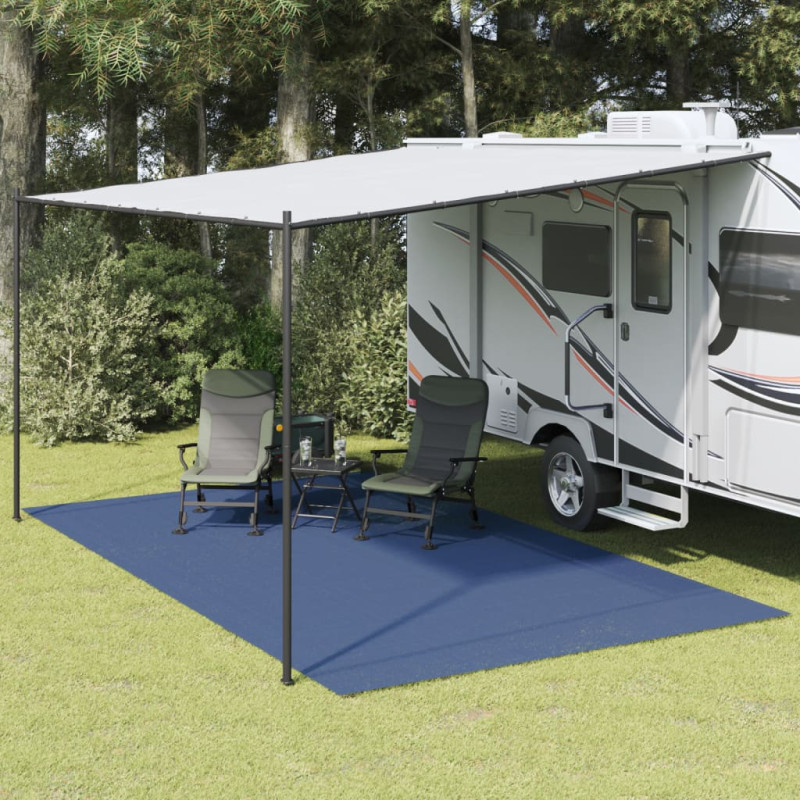 Tapis de sol de camping bleu 5x3 m