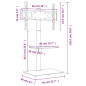 Meuble TV d angle 2 niveaux pour 32 65 pouces noir