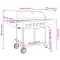 Barbecue à gaz avec 7 brûleurs argent acier inoxydable