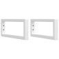 Supports d étagères pour lavabo 2 pcs blanc rectangulaire acier