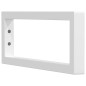 Supports d étagères pour lavabo 2 pcs blanc rectangulaire acier