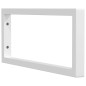 Supports d étagères pour lavabo 2 pcs blanc rectangulaire acier