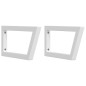 Supports d étagères pour lavabo 2 pcs blanc trapèze acier