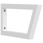 Supports d étagères pour lavabo 2 pcs blanc trapèze acier