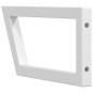 Supports d étagères pour lavabo 2 pcs blanc trapèze acier