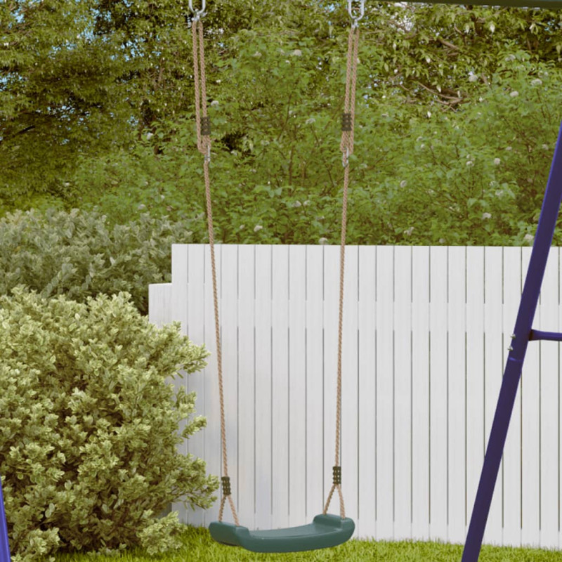 Balançoire d extérieur d enfants simple et corde réglable vert