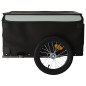 Remorque de vélo noir et gris 45 kg fer