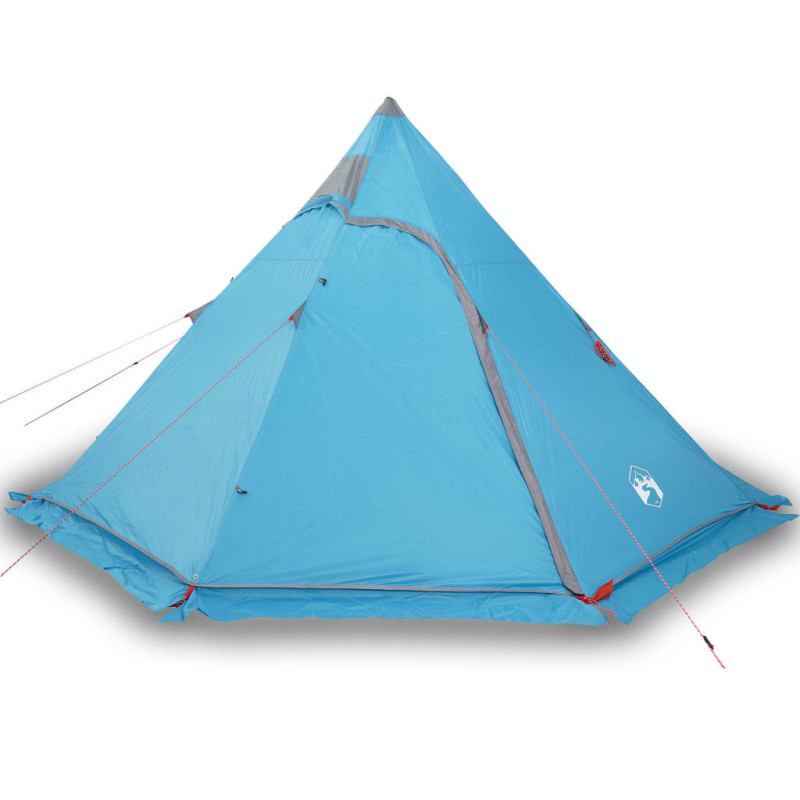 Tente de camping tipi 5 personnes bleu imperméable