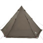 Tente familiale tipi 6 personnes marron imperméable