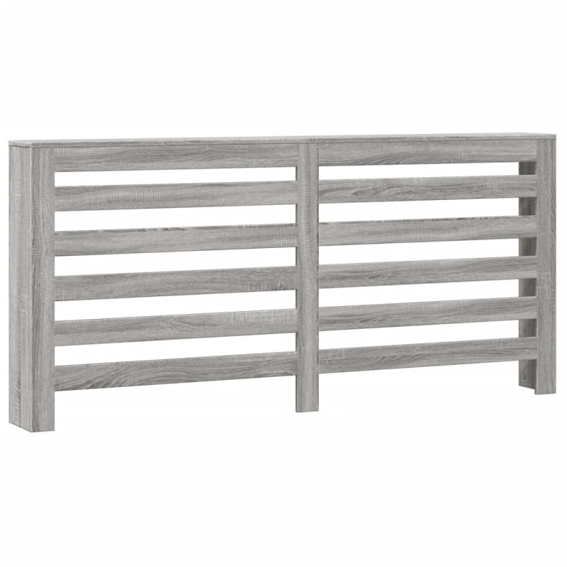 Cache radiateur sonoma gris 175x20x82 cm bois d ingénierie