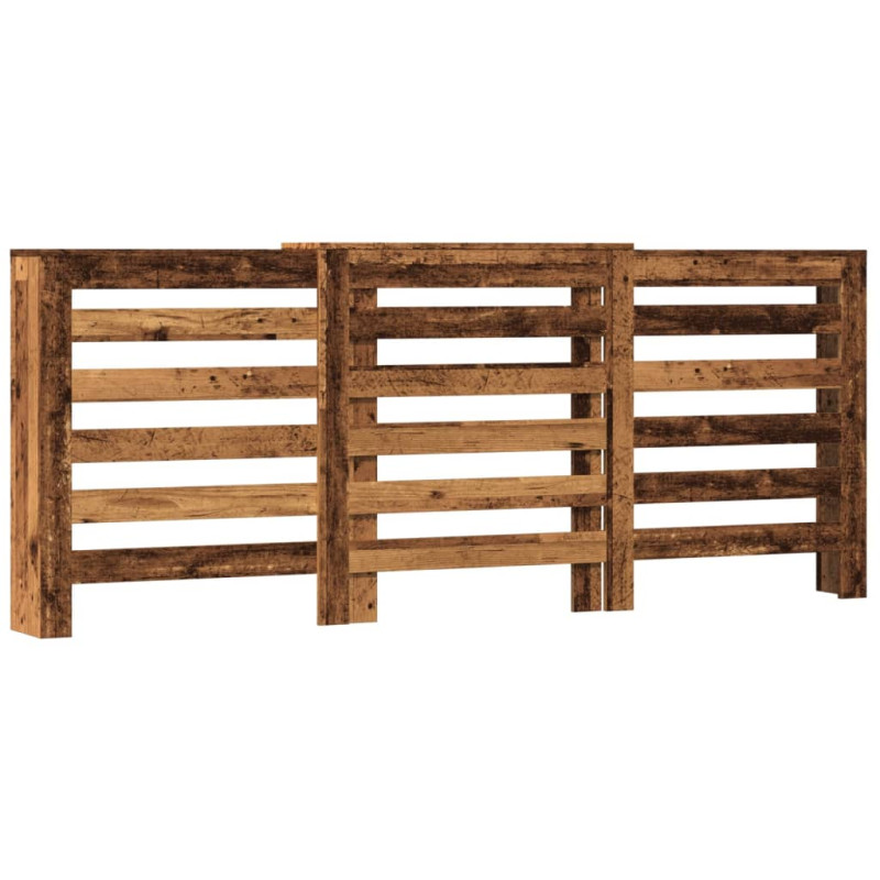 Cache radiateur vieux bois 205x21,5x83,5 cm bois d ingénierie