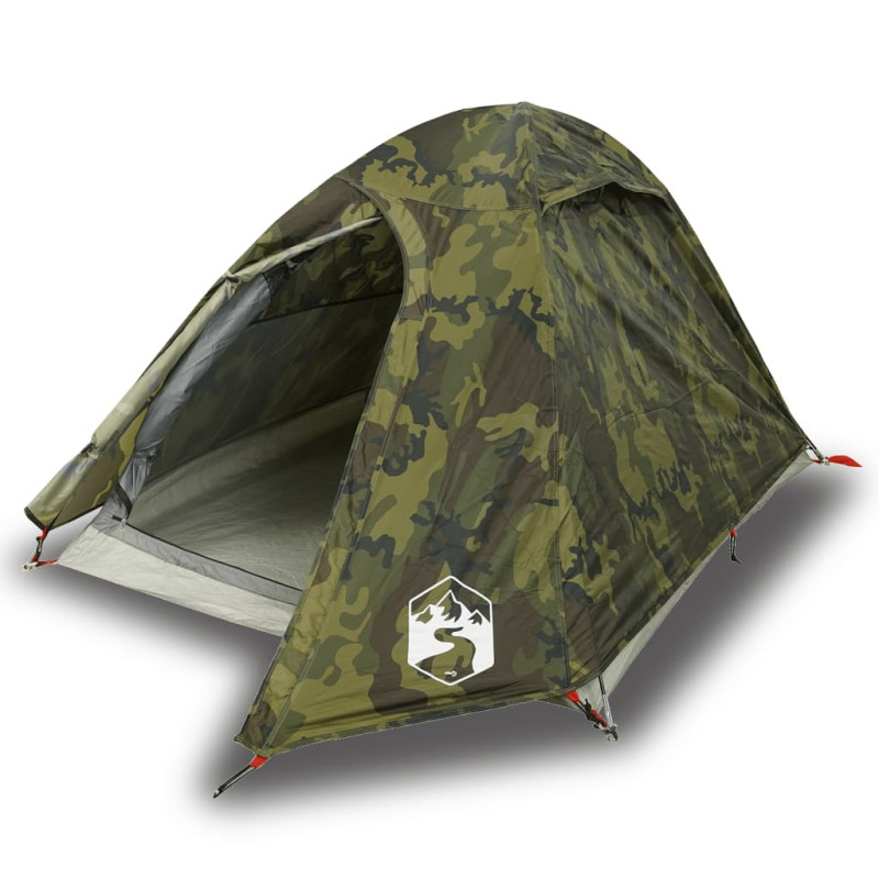 Tente de camping à dôme 2 personnes camouflage imperméable