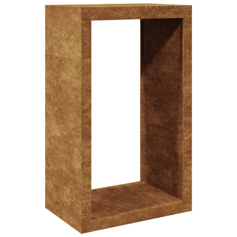 Portant de bois de chauffage 60x40x100 cm acier corten