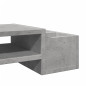 Support de moniteur avec rangement gris béton bois d ingénierie